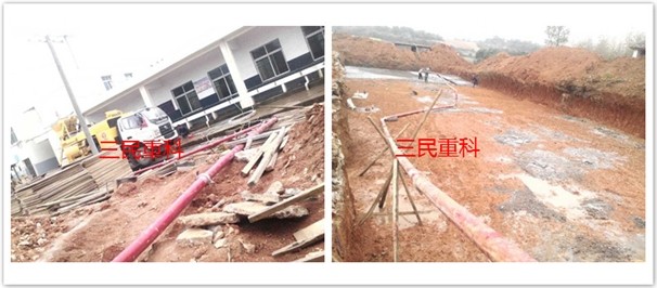 搅拌车载泵参与浙江学校建设图